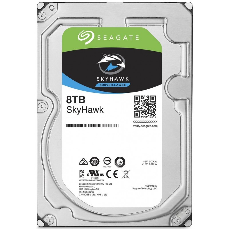 Disque dur interne 3.5" SEAGATE SKYHAWK Spécial surveillance 8 TO