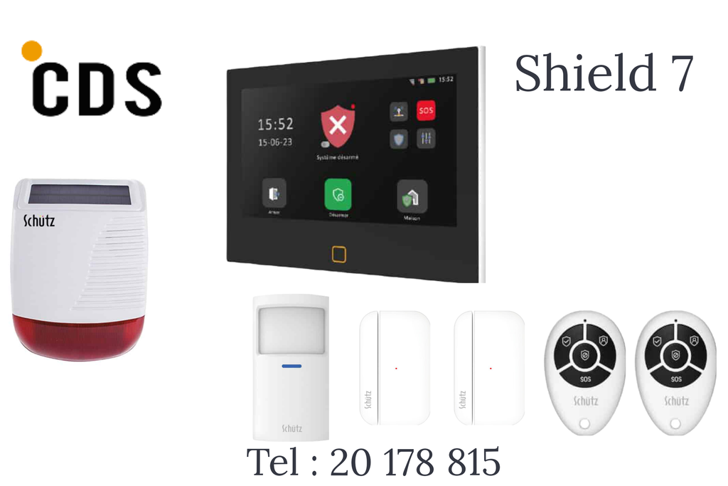Kit Alarme Sans Fil Shield 7 avec sirène