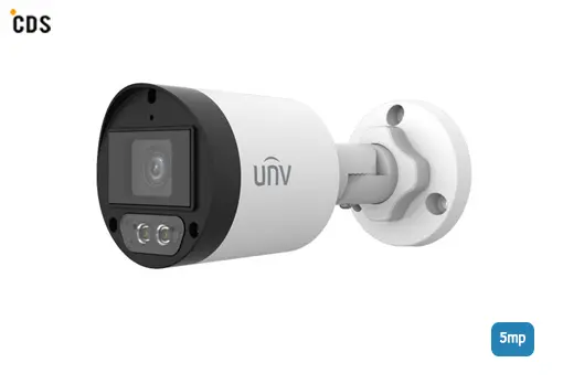 Caméra UNIVIEW Mini Tube Analogique 5MP ColorHunter Vision Couleur 24h/24 (UAC-B125-AF28(40)M-W)